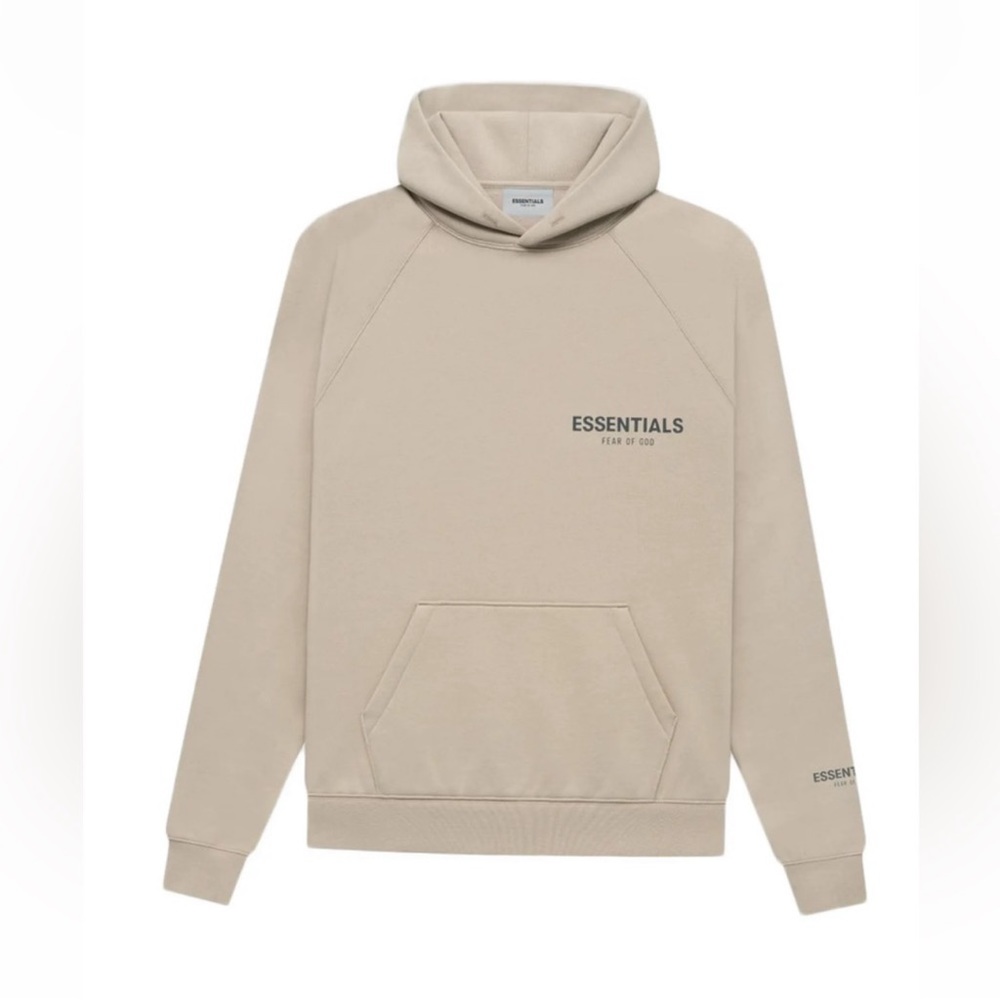 Essential tan fog set hoodie size Medium